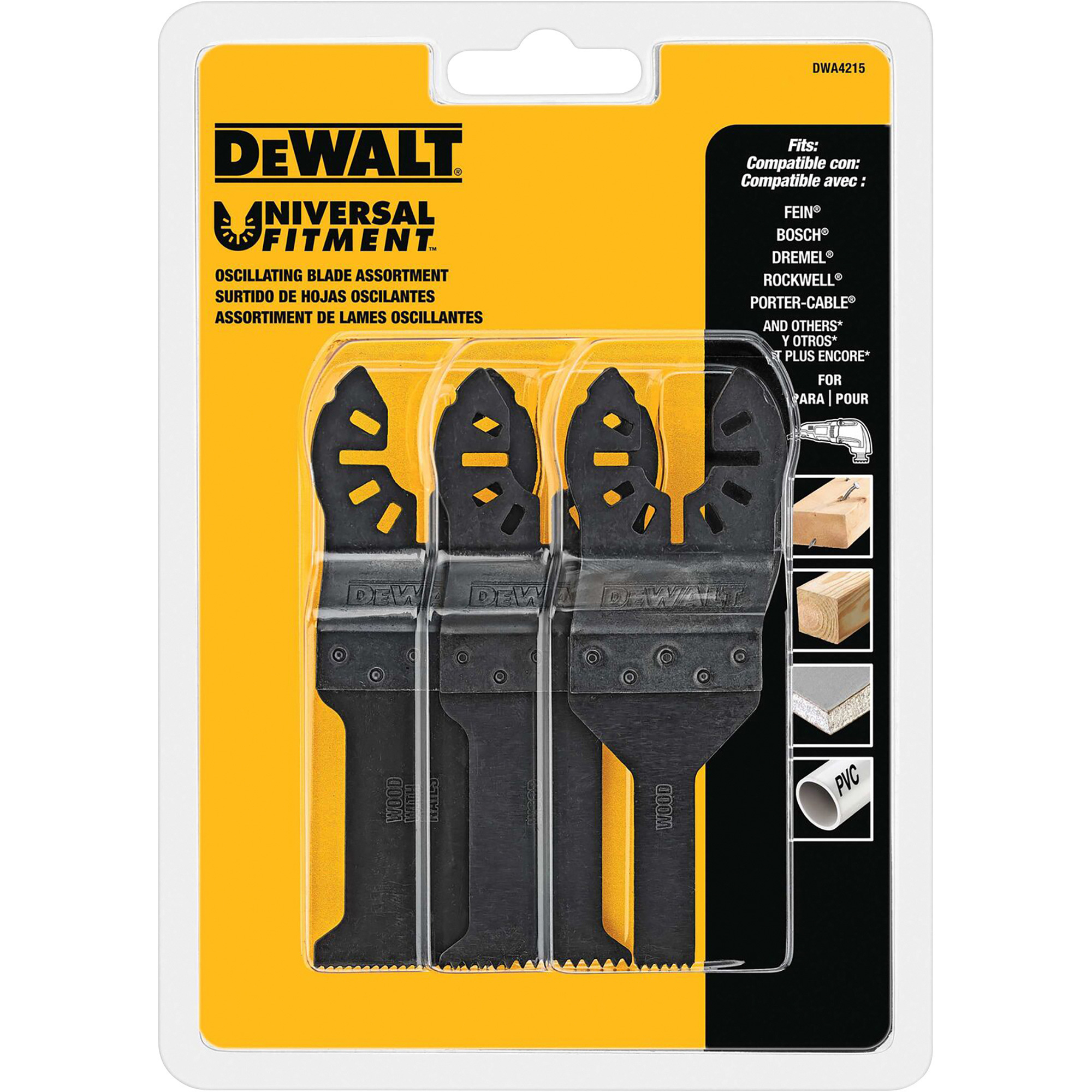 DEWALT Oscillating Set, 3-Pc., Model# DWA4215